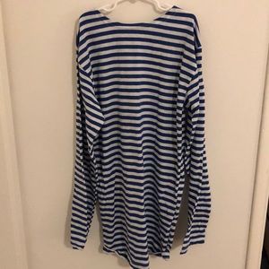 Striped blue shirt